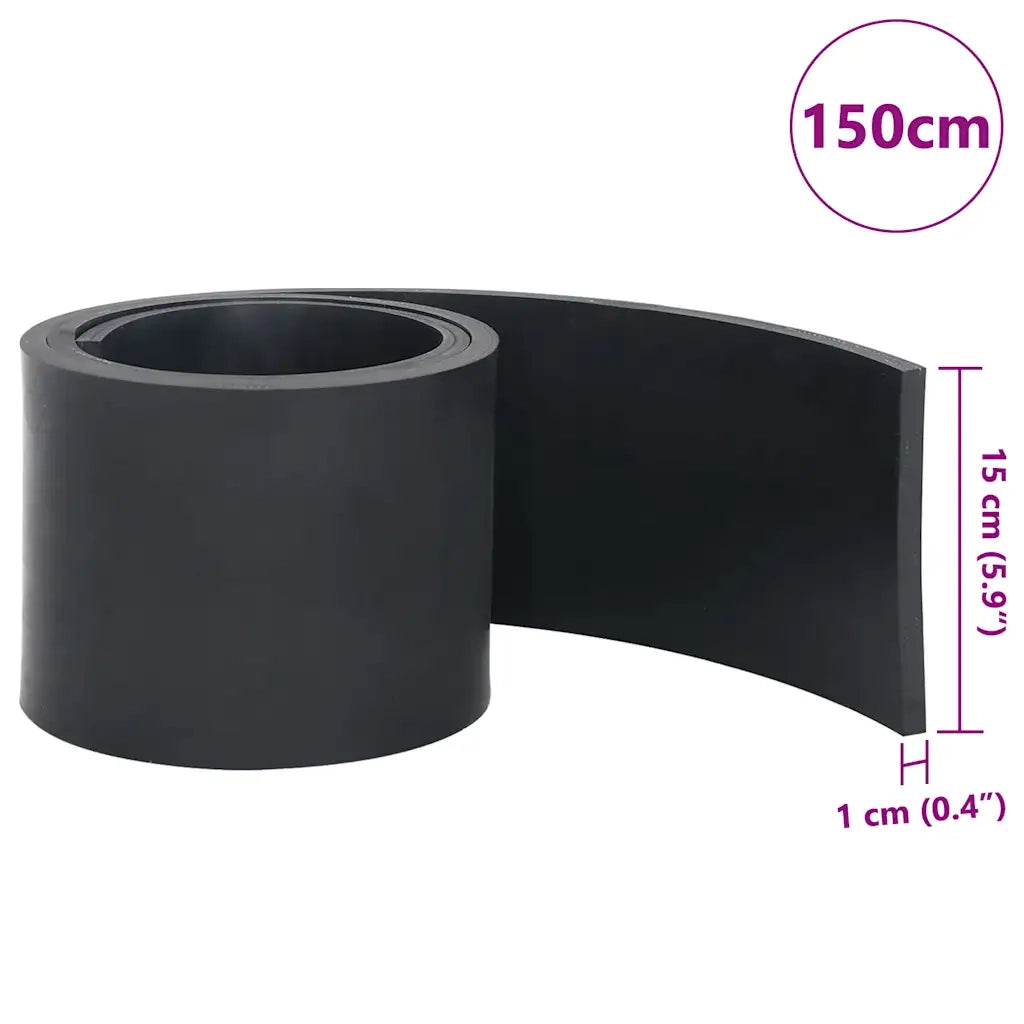 Bordo in Gomma per Spazzaneve Nero 150x15x1 cm CFW5284477