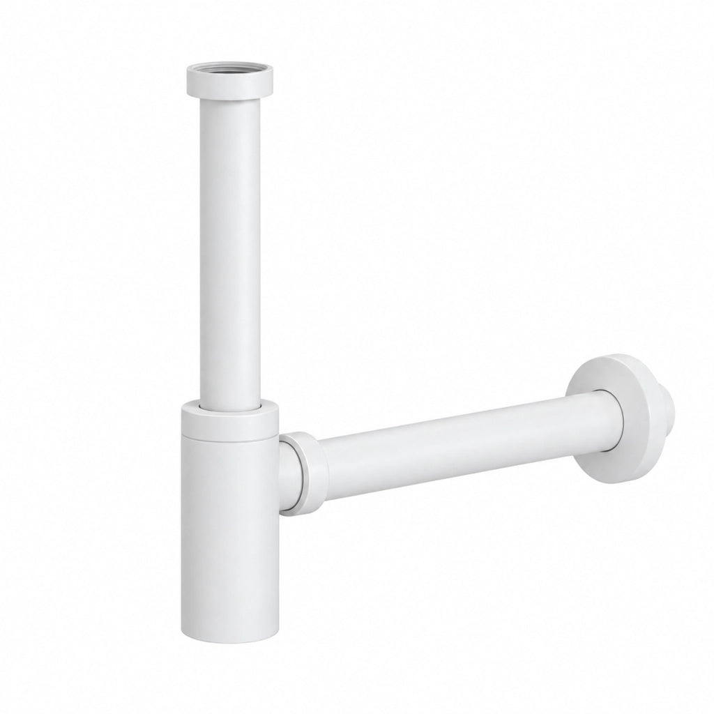 SIFONE TONDO D'ARREDO A BOTTIGLIA- 11/4 Bianco Opaco- DH- pezzi 1