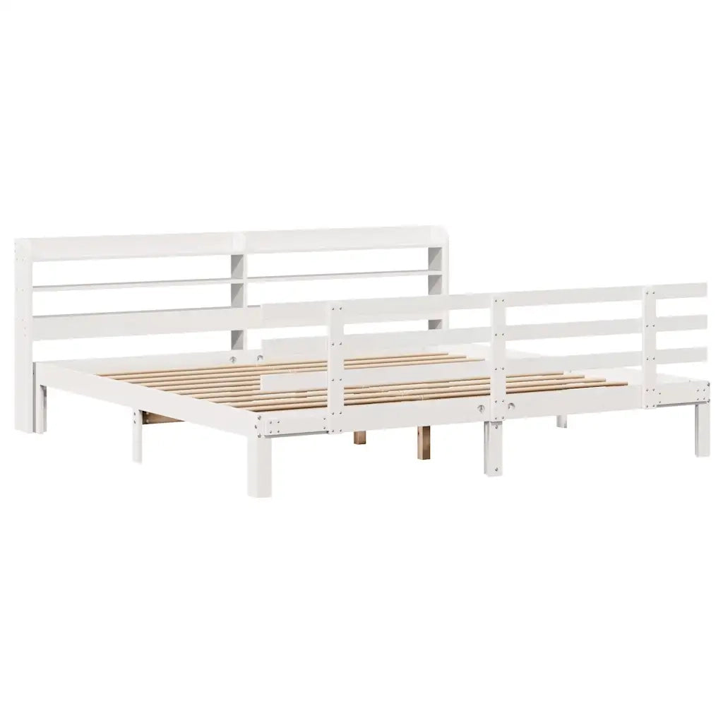 Giroletto con Testiera senza Materasso Bianco 180x200 cm 3306860