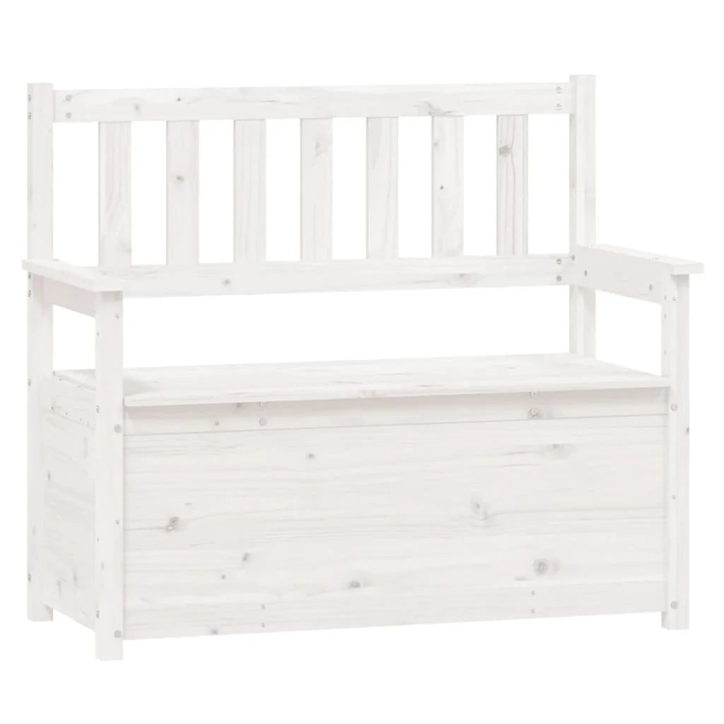 Panca 112,5 x 51,5 x 96,5 cm legno di pino massiccio bianco 02_0010518