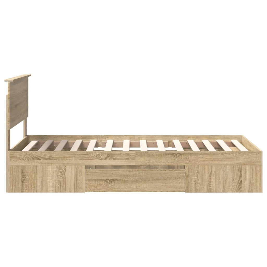 Struttura del letto Rovere Sonoma 100 x 200 m Legno multistrato 3408790