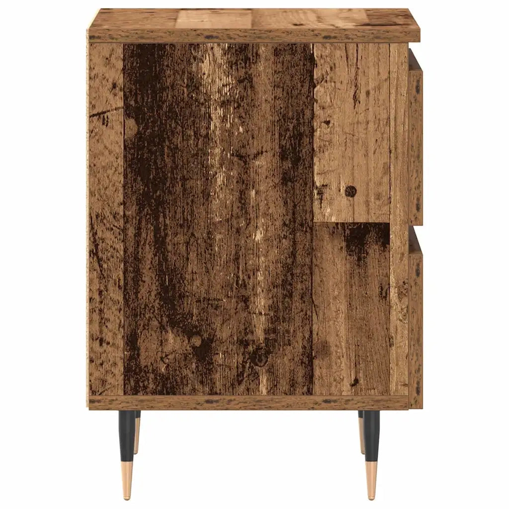Armadio da Notte con cassetto Legno vecchio 40 x 35 x 50 cm 863462