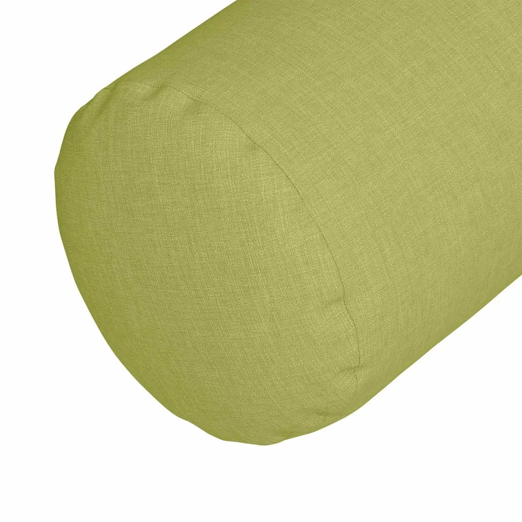 Cuscini a rullo 2 pz | Cuscini per sedie Verde chiaro ? 15 x 40 cm Tessuto