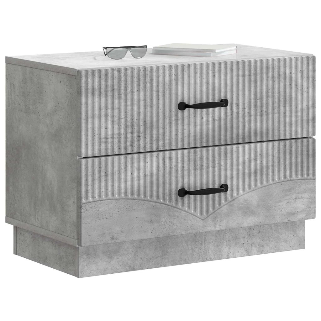 Armadio da Notte Grigio Cemento 62 x 34,5 x 44,5 cm 895238