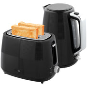 Bollitore e Toaster Set ¨C zephmum ¨C Acciaio Inossidabile, Nero, 1.7 L