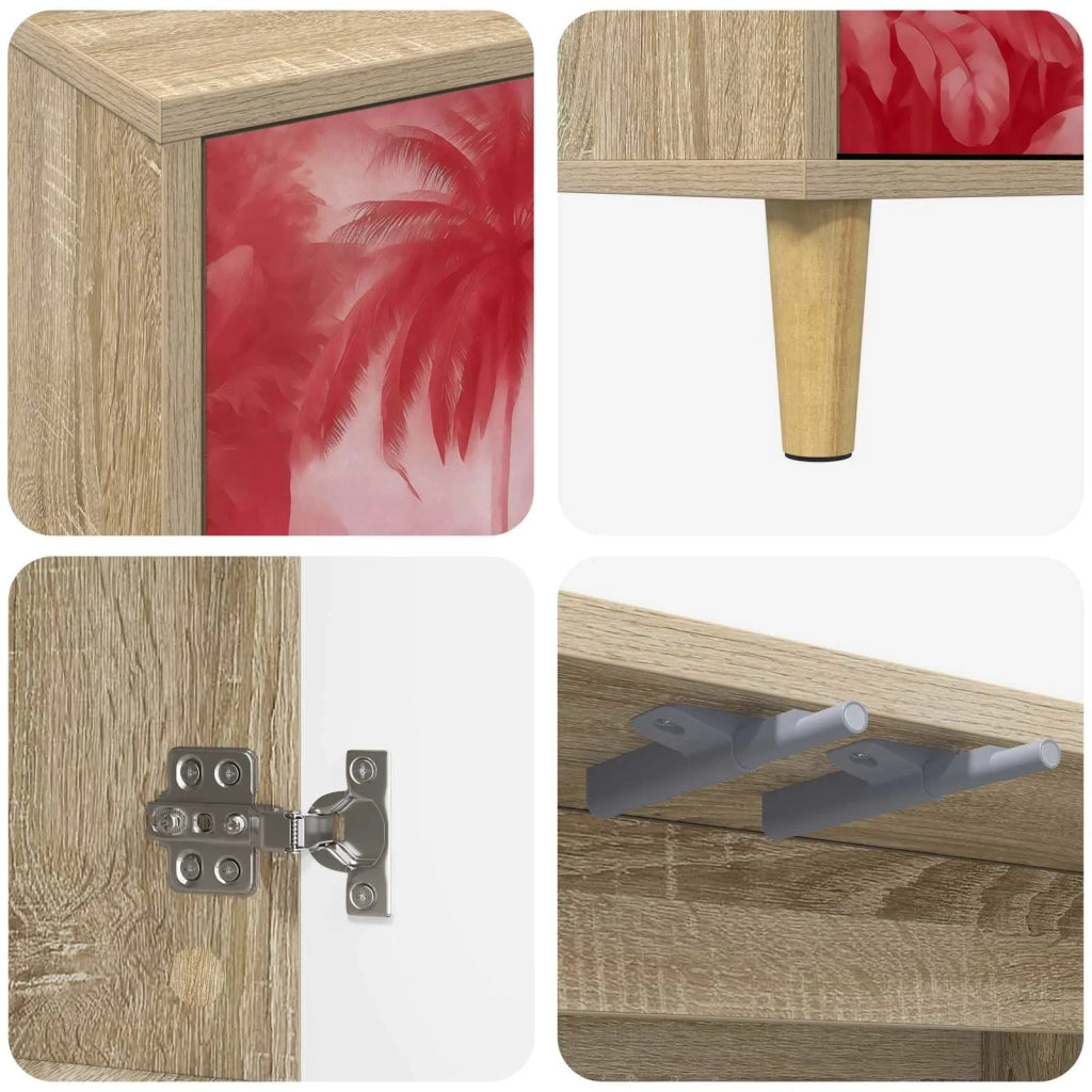 Mobile TV AACHEN 69 x 33 x 50 cm Sonoma Legno ingegnerizzato 8007006