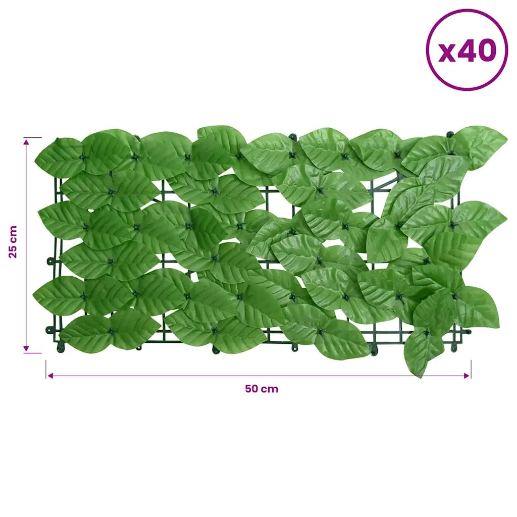 Paravento da Balcone con Foglie Verdi 500x100 cm 315501