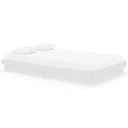 Letto matrimoniale | Letto per adulti | Giroletto Bianco in Legno Massello 120x200 cm
