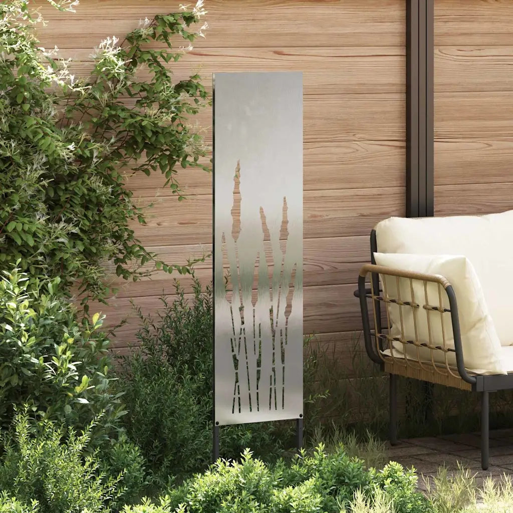 vidaXL Schermo per privacy in giardino Traforo Argento 32 x 140 cm