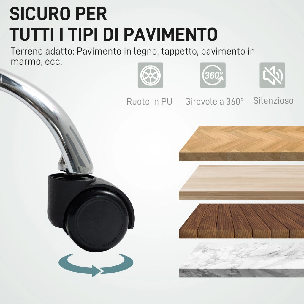 Poltrona Massaggiante Riscaldata Reclinabile in Tessuto con Poggiapiedi ¨C Zephmum ¨C Grigio