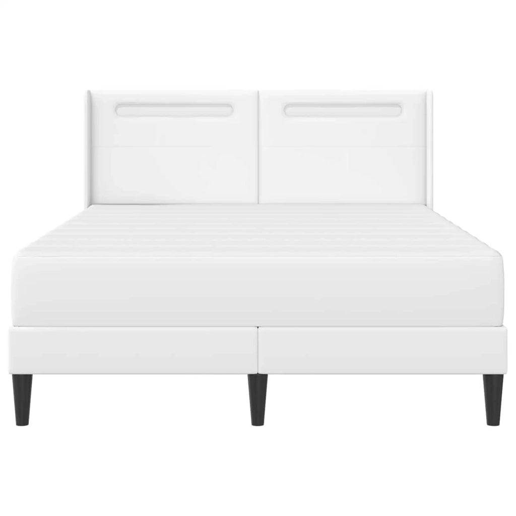 Struttura letto con materasso Bianco 120 x 190 cm Similpelle 3414905