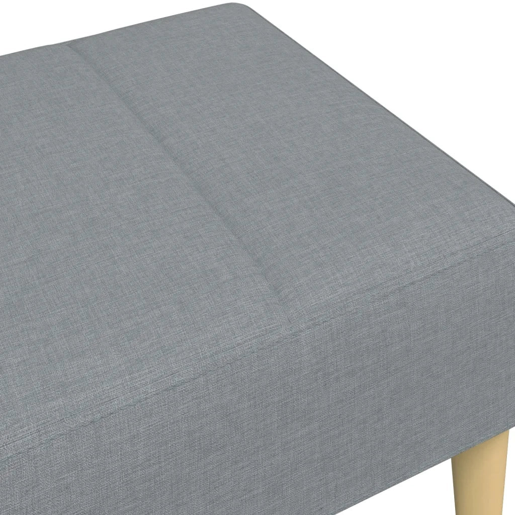 Poggiapiedi Grigio Chiaro 77x55x31 cm in Tessuto 4007371