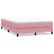 Letto matrimoniale | Letto per adulti | Letto a Molle senza Materasso Rosa 140x220 cm in Velluto