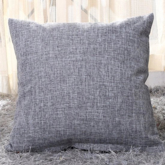 Due coperte per cuscini decorativi - stile rustico rurale Boho arredamento - copertura morbida di lino per cuscini - copertura quadrata per cuscini - con chiusura invisibile - adatto per divano letto, ufficio (50x50 cm)