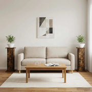 Supporto per piante 2 pcs Rovere Fumo 30,5 x 30 x 80,5 cm