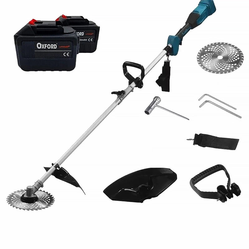 DECESPUGLIATORE A BATTERIA ELETTRICO CON DUE BATTERIE DA 21V TAGLIAERBA RASAERBA