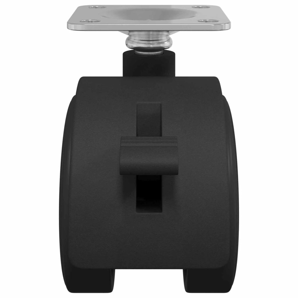 Ruota 12 pcs Nero 39,5 x 39,5 x 37,8 mm Acciaio e polipropilene 864773