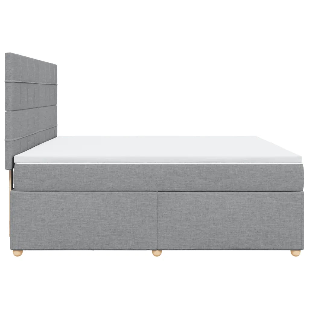 vidaXL Giroletto a Molle con Materasso Grigio Chiaro180x200 cm Tessuto