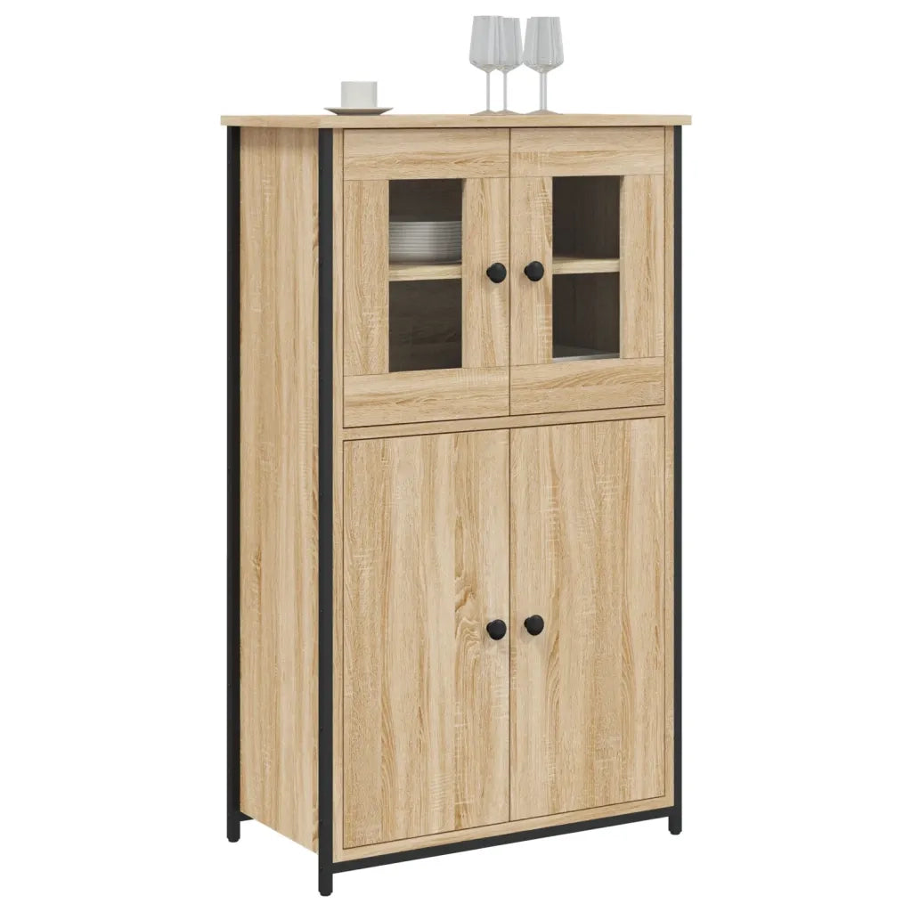 Credenza | Madia | Buffet da pranzo | Armadio da pranzo Rovere Sonoma 62x32x106,5 cm in Legno Multistrato