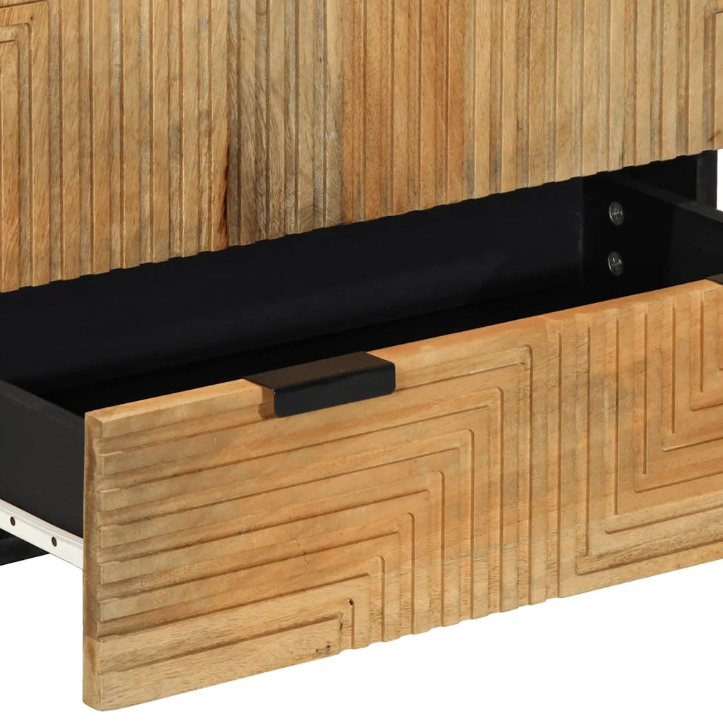 vidaXL Credenza Marrone 60x33x100 cm in Legno Massello di Mango