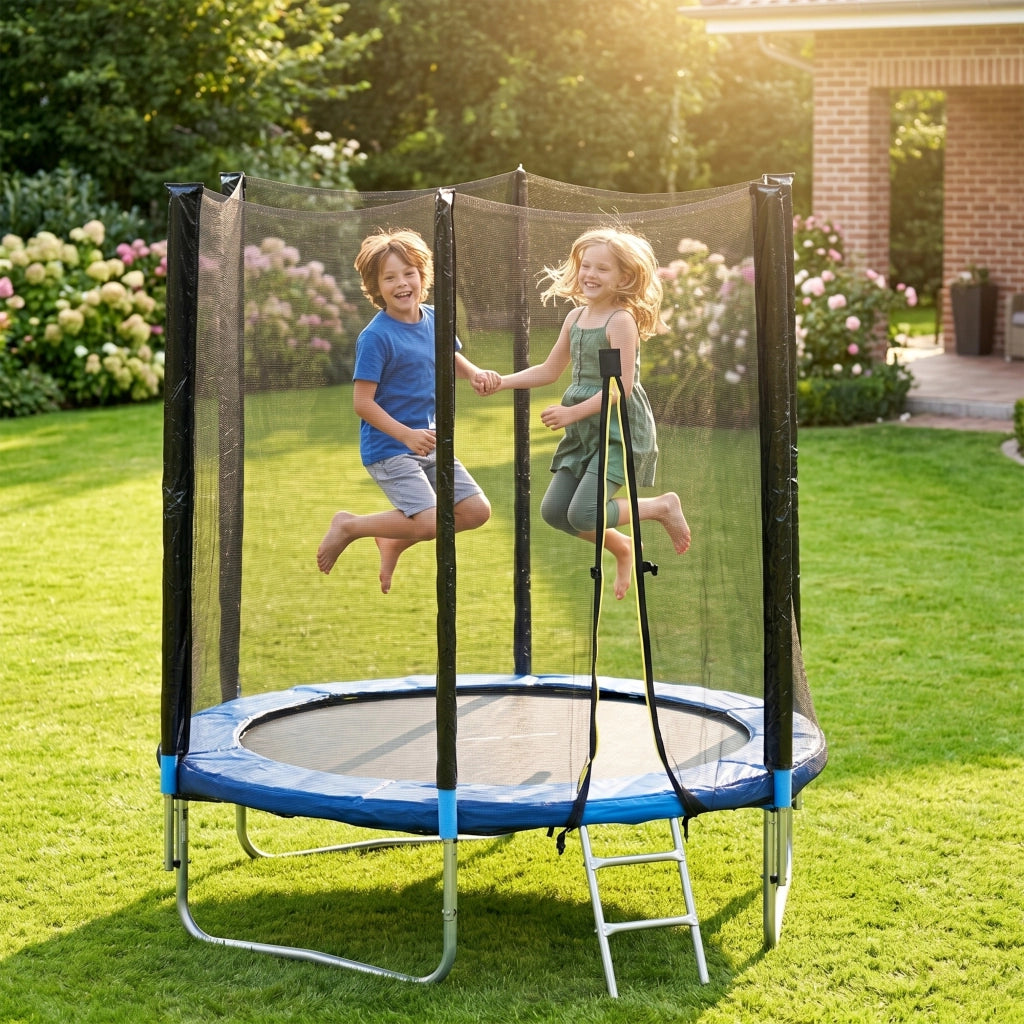 Trampolino da Giardino con Rete di Sicurezza ¨C zephmum ¨C ?180 cm