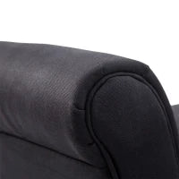 Panca Fondo Letto Imbottita con Braccioli Arrotolati, 102x35x51cm, Nero