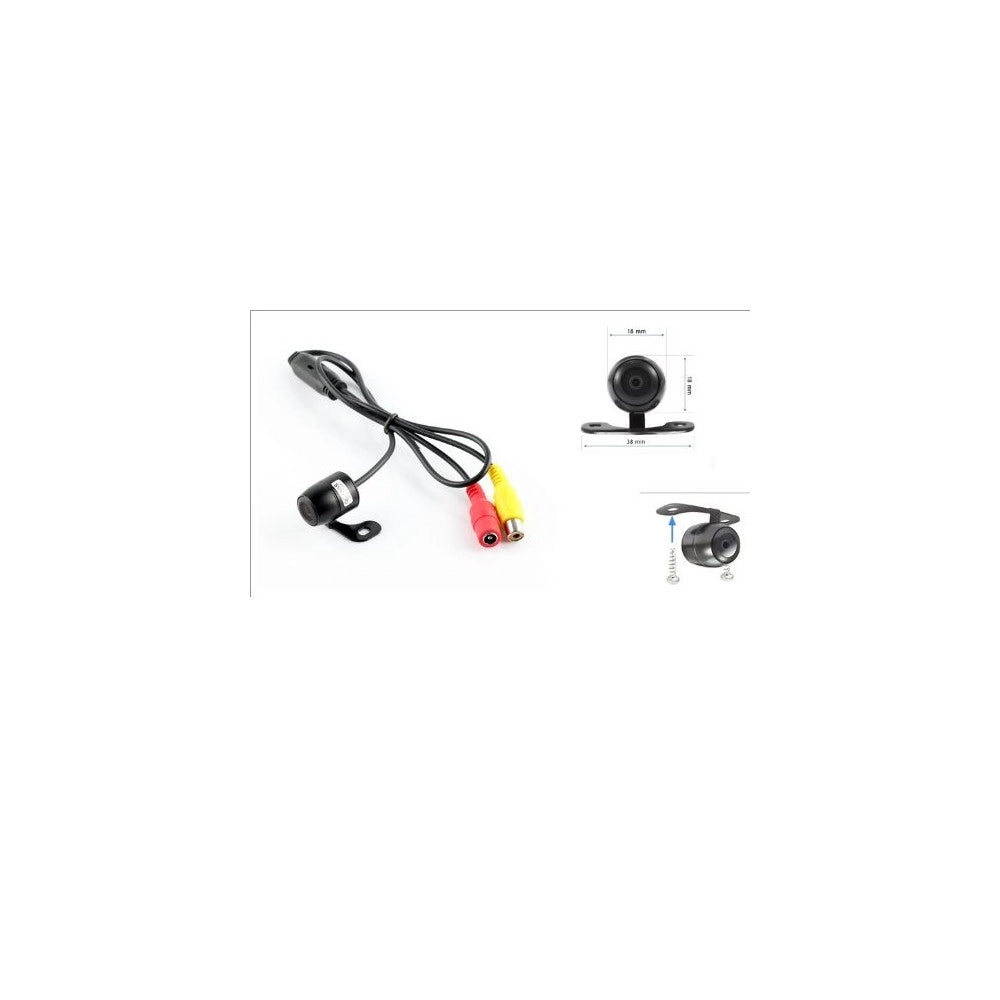 Trade Shop - Telecamera Retromarcia Retrocamera Con Staffa Auto Camper Suv Filo Colori Lm-600 -