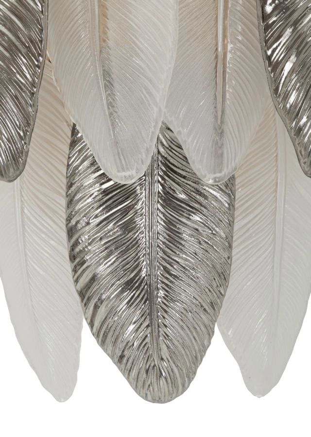 Lampada da Muro Leafy 24x25x29 cm in Vetro e Ferro Multicolor