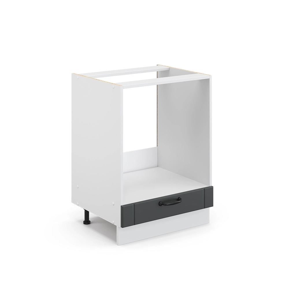 Mobile per forno da incasso Fame-Line Antracite rustico/Bianco 60 cm senza piano di lavoro Vicco