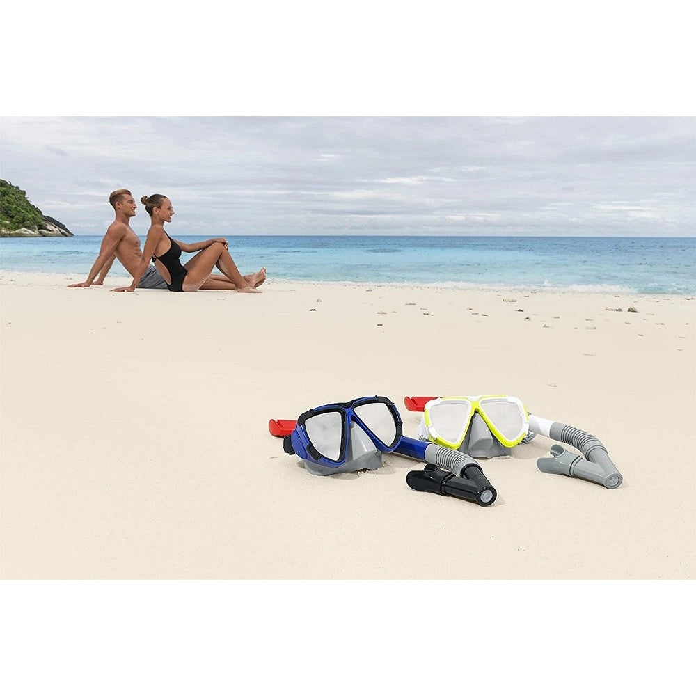 Trade Shop - Maschera + Boccaglio Sub Adulto Set Snorkeling Dive Mira 14+ Anni 2 Colori 24053 -