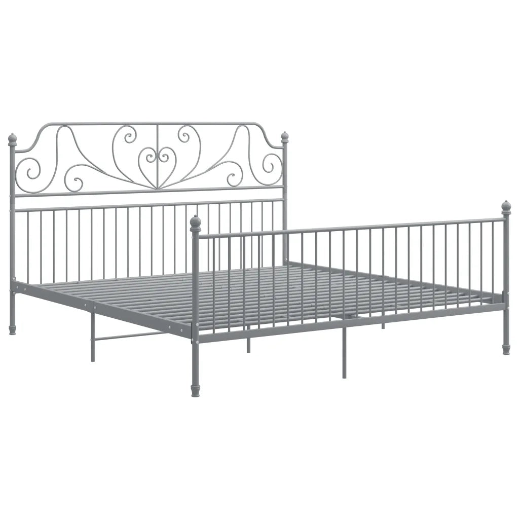 Giroletto-Struttura Letto Grigio in Metallo 180x200 cm 837606