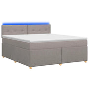 Letto box spring con materasso Tortora 140 x 200 cm Tessuto 3452440