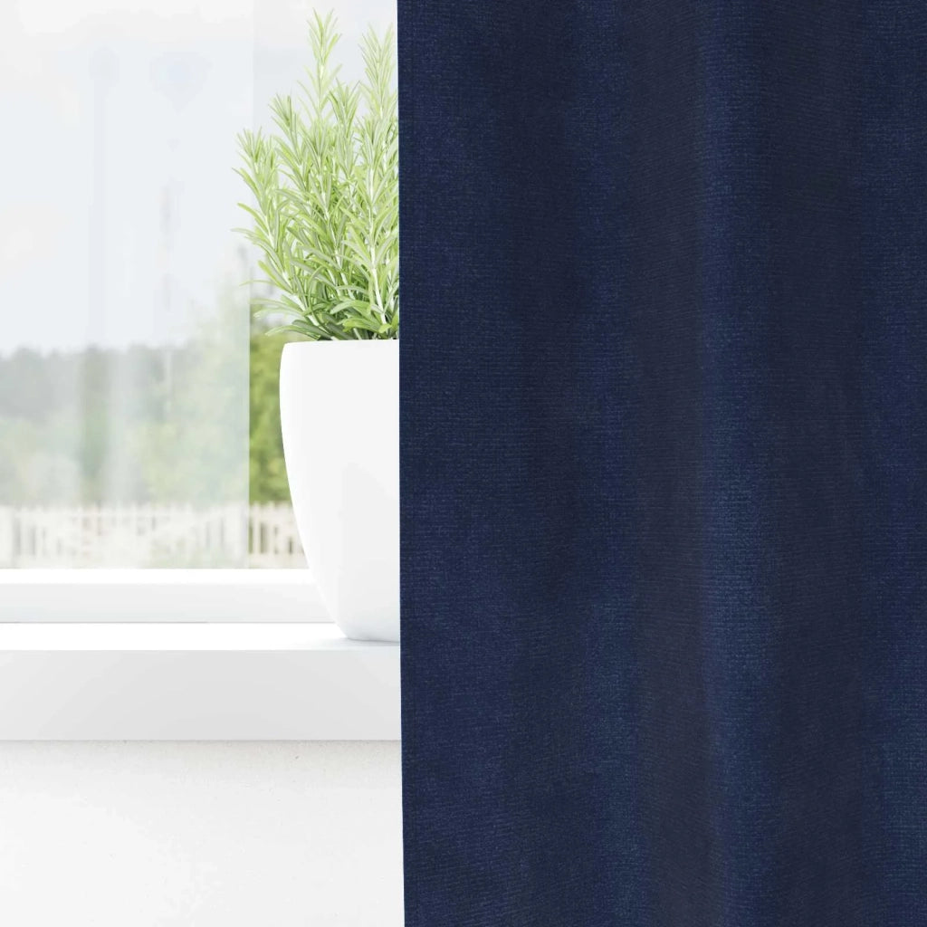 Tende oscuranti 2 pz Blu Scuro 140 x 260 cm Velluto 4107197