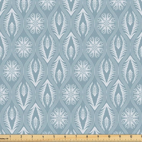 Stoffa abstracta per metro, disegno floreale giapponese, tessuto elegante per rivestimenti e accessori domestici, 1M (148x100cm), azzurro chiaro