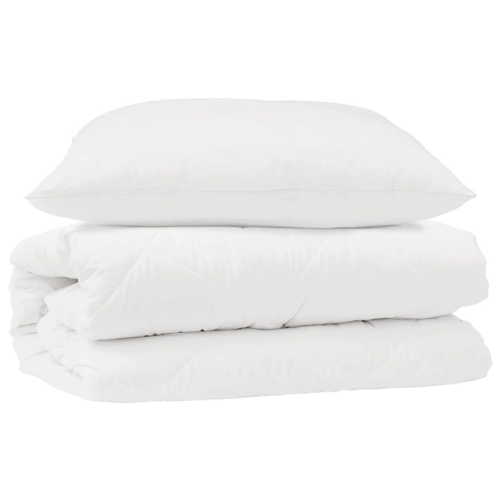 Set di Piumoni con cuscino 2 pcs Bianco Microfibra 3376781