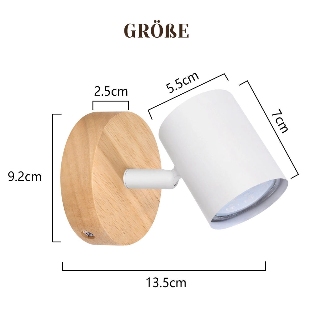 ZMH Faretto da soffitto 1 fiamma GU10 girevoli 350° per corridoio