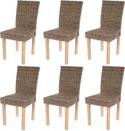 Set di 6 sedie da pranzo, poltrona in rattan, sedile da cucina, Kubu rotan