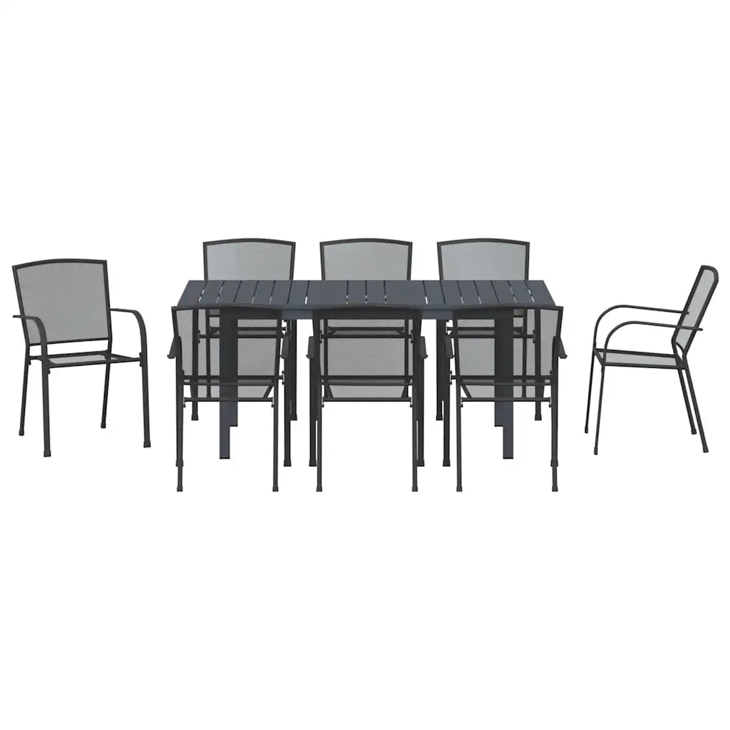 Set da Pranzo per Giardino 9 pcs Antracite 3378813