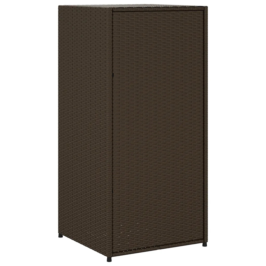 Armadietto Portaoggetti Giardino Marrone 55x55x111cm Polyrattan CFW1420068
