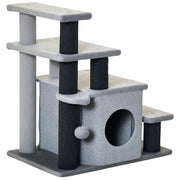 Tiragraffi con scala e casetta ¨C zephmum ¨C nero+grigio 60x40x66 cm