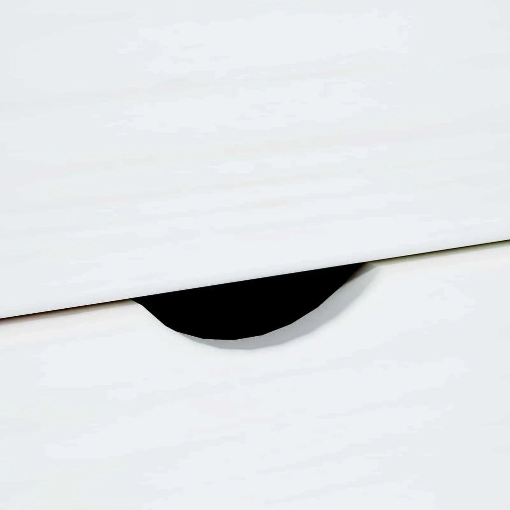 Mobile con Ruote Bianco 34 x 39 x 56 cm Legno di pino massiccio 42028341