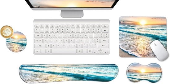 Sostegno per palmo della mano e tappetino per mouse 4-in-1 ergonomico per computer e laptop