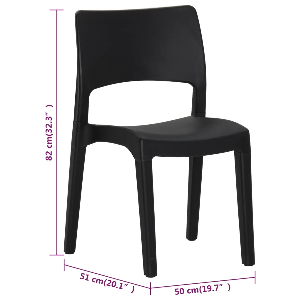 Sedie da Giardino 2 pz in Polipropilene Antracite 317725