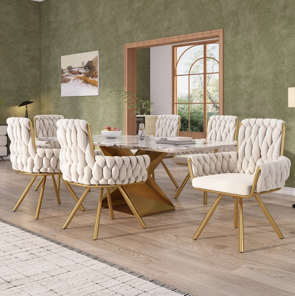 Set di 2 sedie girevoli con schienale alto; braccioli; in velluto beige