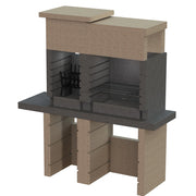 BARBECUE SAN PEDRO 160X52XH175CM LEGNA E CARBONE