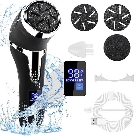 Elettro Raschiatrice per Pelle - Raschiatrice per Pelle Elettrica con Display - Raschiatrice Elettrica Senza Fili - 360 Gradi - Garanzia di Soddisfazione 100% - 2 Posizioni & 3 Velocità