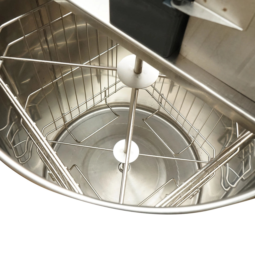 Centrifuga elettrica apicola 220V, estrattore di miele in acciaio inox con 4 telai.