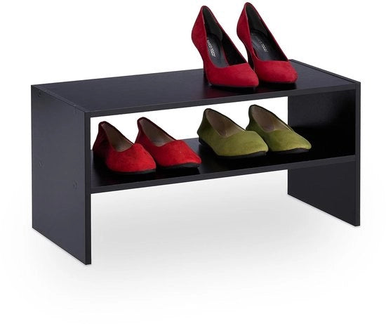Rack per scarpe - spazia risparmiando - nero - 1 pezzo