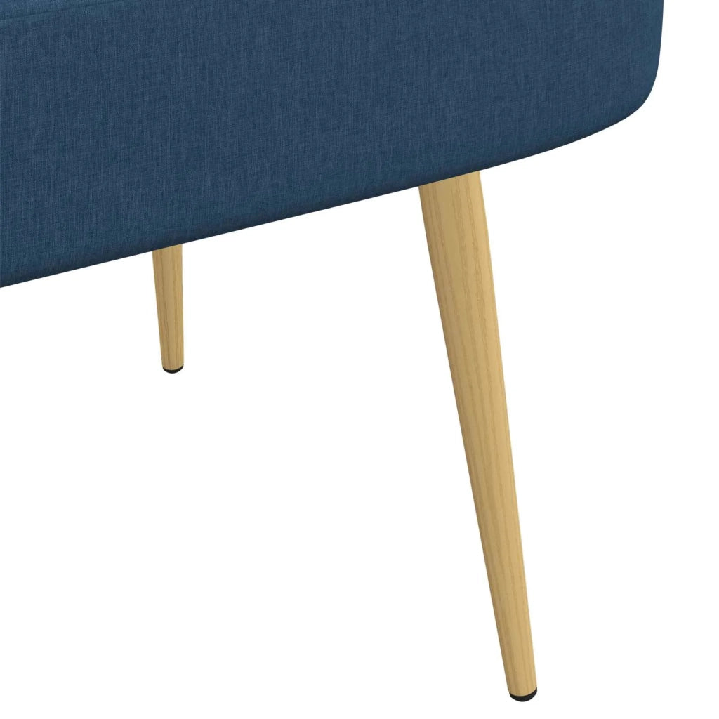 Panchina imbottita con schienale Blu 110 x 60 x 76 cm CFW1398837