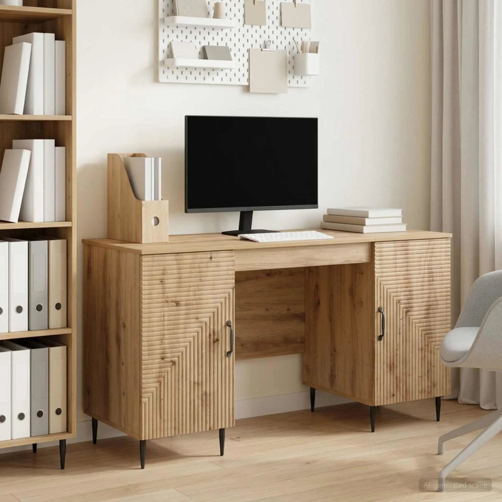 Scrivania con lo scaffale Rovere Artigianale 142,5 x 50 x 75 cm 3414611